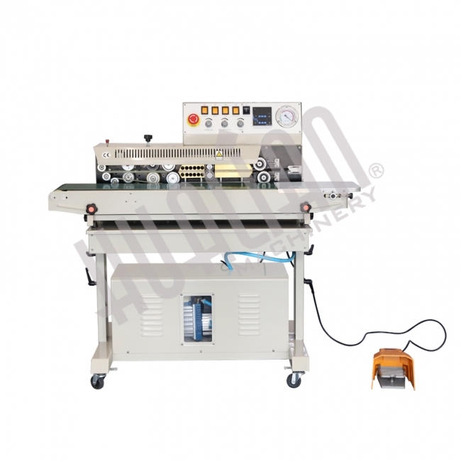 Конвейерный запайщик  с функцией откачки воздуха и наполнения воздухом FRM-980ZQ SS (нерж)